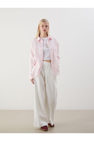 LC Waikiki Oversize Linen Women's Shirt (S5)
