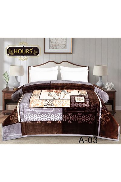 HOURS Horse blanket for two people, duvet cover, made of durable and soft, patterned fabric, 6 kg
