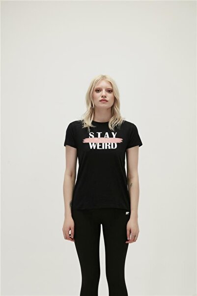Bad Bear 21.03.07.008-C01 Stay Weird Tee Women's T-Shirt Black