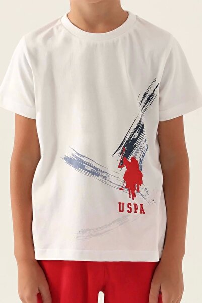 U.S. Polo Assn. Fiú krémes bermuda öltöny