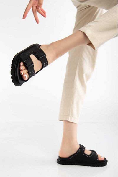Valeriiastock New Season Troc Double Buckle Women's Slippers