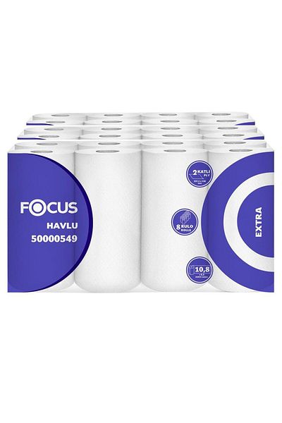 Focus Extra Paper Towel Double Layer 22.75 X 12 cm 90 Sheets - 24 Pieces (50000549)