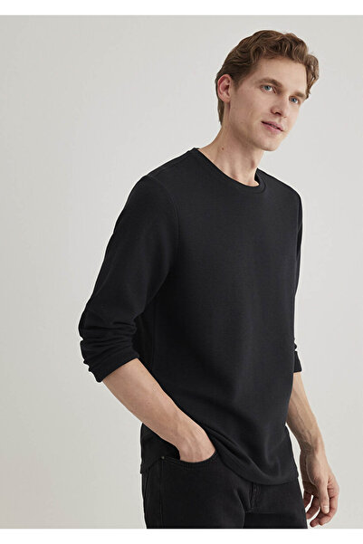 Mavi Ανδρικό μακρυμάνικο μπλουζάκι μαύρο βασικό 064622-21842