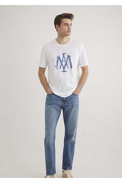 Mavi Λευκό ανδρικό μπλουζάκι M065109-620