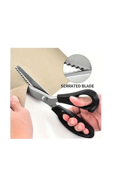 Chainer Professional Stainless Steel Scissors,Serrated Scissors4Tailoring,Fabric&Leather Cutting