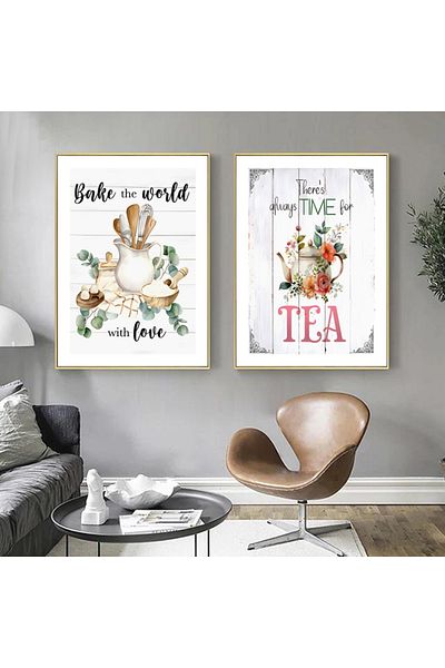 Linacci Set of 2 Gold Metal Frame Kitchen Simple Glass Table