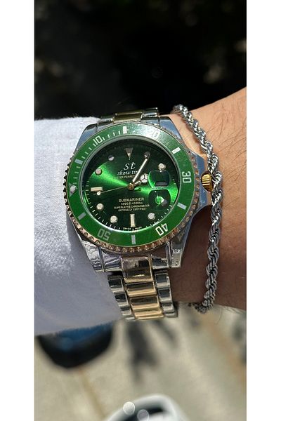 Show Time Steel Men's Wristwatch (with Bracelet Gift)
