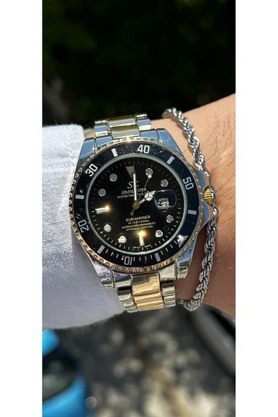 Show Time Steel Men's Wristwatch (with Bracelet Gift)