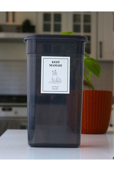 Dem Home Cat Food Storage Container 3200 Ml Dog Food Storage Container, Storage Container Anthracite Color