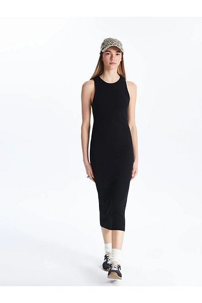 LC Waikiki Xside Black Crew Neck Women's Dress