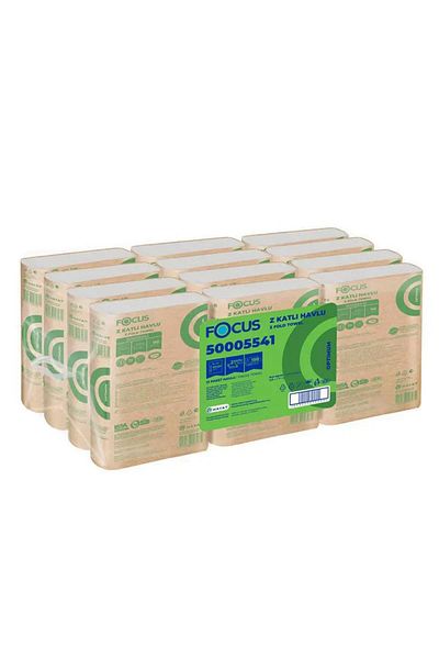 Focus Optimum Z Fold Paper Towel Double Layer 20 X 20 cm 150 Sheets - 12 Pieces