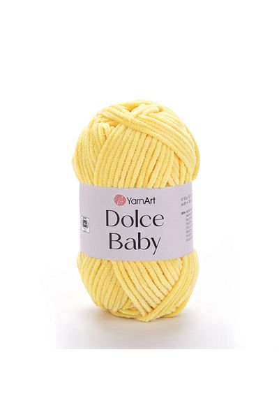 Yarnart Dolce Baby - Velvet, Baby Hand Knitting νήμα Κίτρινο-761