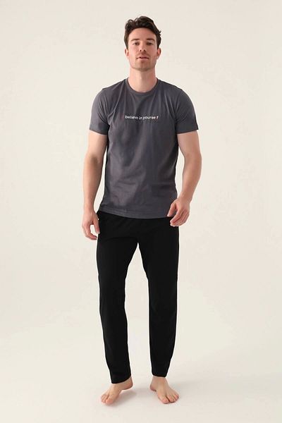 Arnetta Σετ ανδρικές πιτζάμες Yours Anthracite