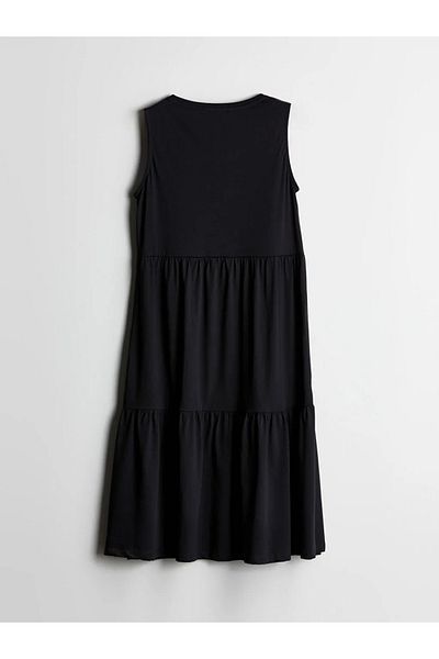LC Waikiki Lcw Comfort Black Crew Neck Sleeveless Dress