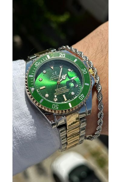 Show Time Steel Men's Wristwatch (with Bracelet Gift)