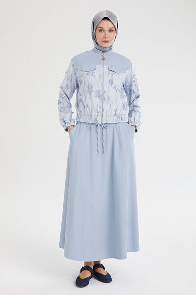 Armine Trend New Season Denim Detailed Skirted Double Suit 25DSB667 Modaayka