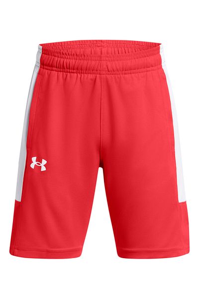 Under Armour , Baseline Basketball Shorts with Side Pockets, White, Coral, 137-149 CM