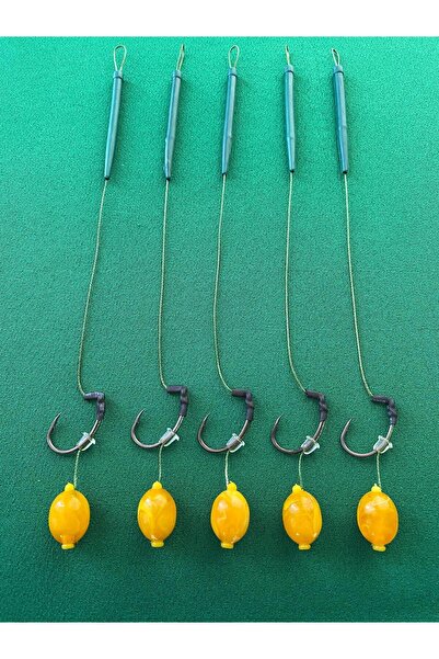 çapariav ÇAPARİ AV Küspe Aparat Hediyeli 5 Adet Oval Boncuk Ebruli Sarı 14 Mm...