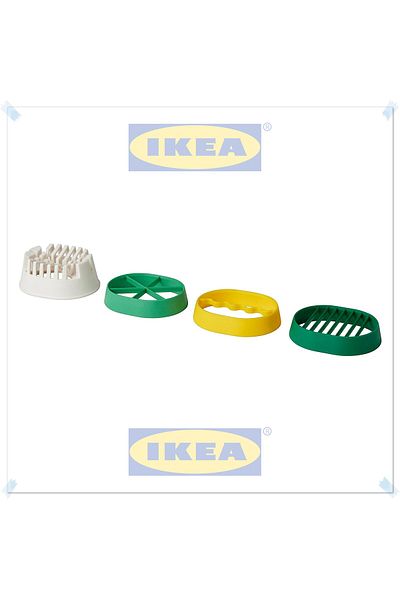 IKEA 3 Different Colors Egg Slicer, 4 Pieces Total