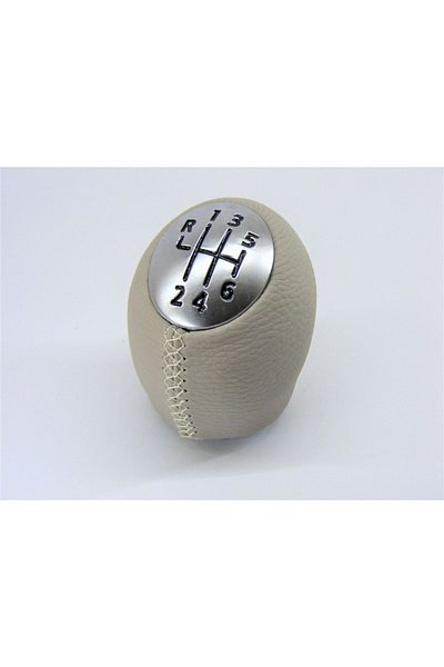 imza direksiyon kılıfı For Renault Megane 3 / Fluence / Scenic 3 Beige Leather Gear Shift Knob 6 Is Forward Leather Not Plastic