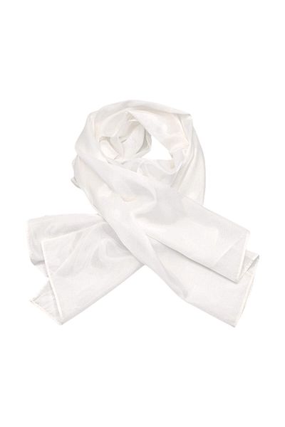 EVoStyle Esarfă din Matase 100%, Fină și versatilă, Culoare Alb, , 45 cm x 155 cm