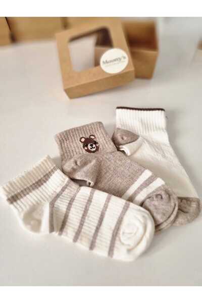 Moonys Socks Collection Комплект чорапи за момчета с мотив мечка – мека текстура