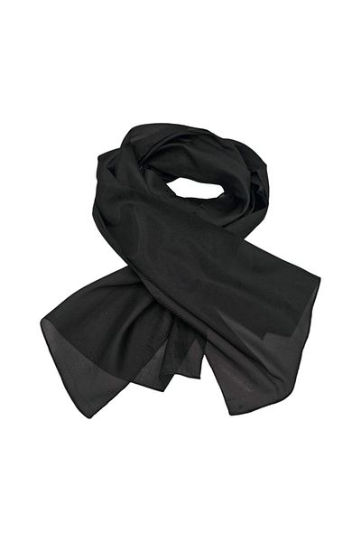 EVoStyle Esarfă din Matase 100%, Fină și versatilă, Culoare Negru, 45 cm x 155 cm