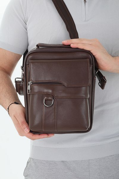 Erzeno Genuine Leather Long Strap Cross Shoulder and Men's Handbag / 100% Leather Men's Bag