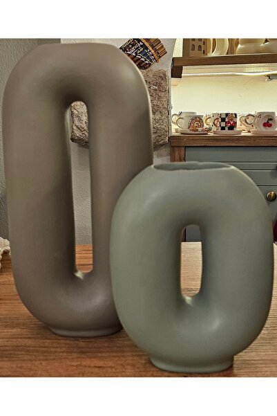 HİLALAKSESUAR10 Dekoratif zero model ikili vazo