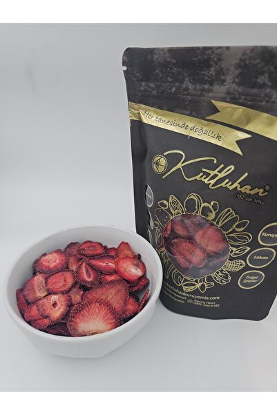 Kutluhan فراولة مجففة طبيعية بدون سكر، فراولة، 1 كجم
