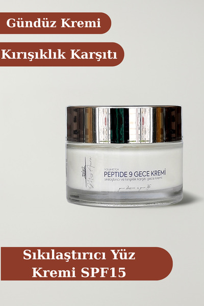 Miss Aura Peptide 9 Gece Kremi 50ml – Kırışıklık Karşıtı, Sıkılaştırıcı, Pept...