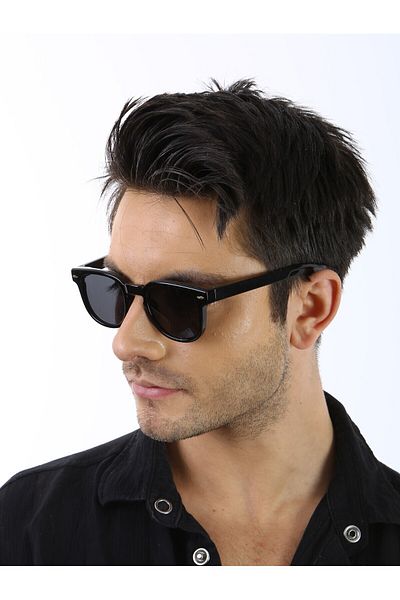 ModaLand Uv 400 Black Men's and Women's Sunglasses