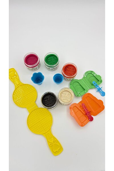 kukids play dough %100 Doğal(Organik) 5 Renk(5x130gr) Oyun Hamuru Dondurma Ve...