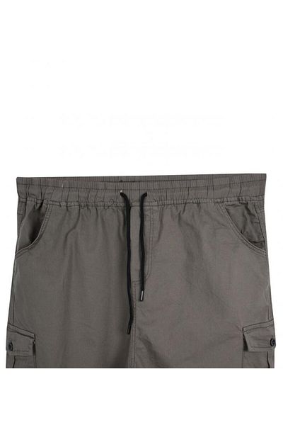 tambattal Παντελόνι Gabardine με κορδόνια με τσέπη Cargo Plus Size