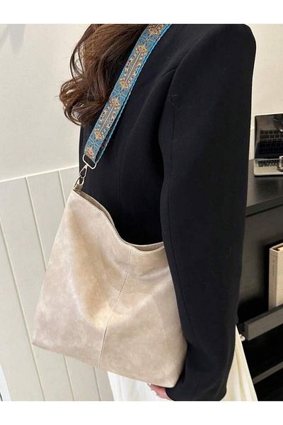 Bambus Home Bohemian Style Ethnic Patterned Faux Leather Straps Women Hand And Shoulder Bag