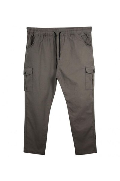 tambattal Παντελόνι Gabardine με κορδόνια με τσέπη Cargo Plus Size