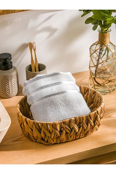 LC Waikiki Gray 100% Cotton Face Towel