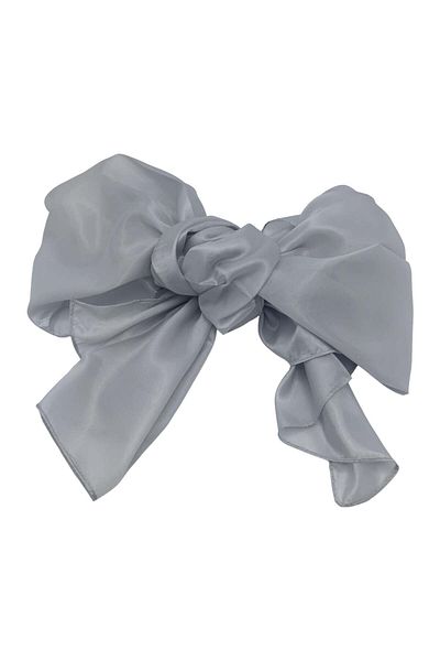 EVoStyle Esarfă din Matase 100%, Fină și versatilă, Culoare Gri deschis, 45 cm x 155 cm