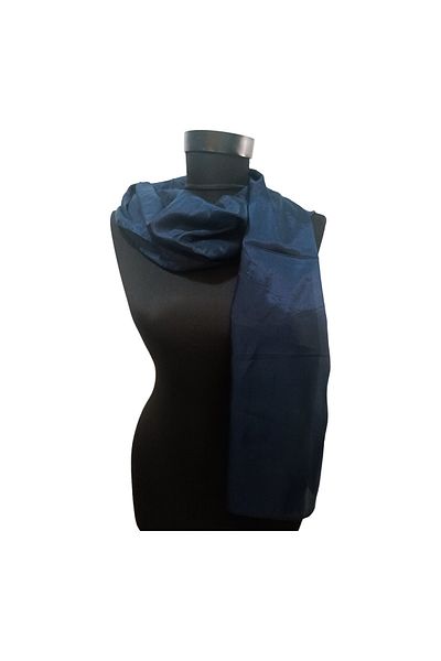 EVoStyle Esarfă din Matase 100%, Fină și versatilă, Culoare Bleumarin, 45 cm x 155 cm