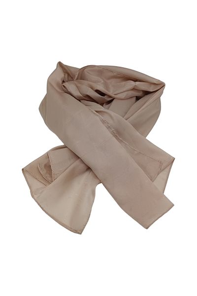 EVoStyle Esarfă din Matase 100%, Fină și versatilă, Culoare Bej, 45 cm x 155 cm