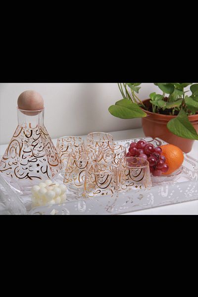 Generic ابريق جاك مشروبات مع كاسات