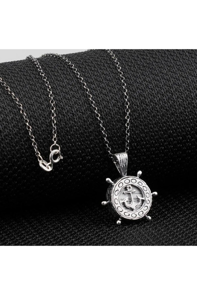 Moda Gümüş 925 Ayar Gümüş Cevşeni Kebir Dualı Çapa Tasarım Cevşen Kolye