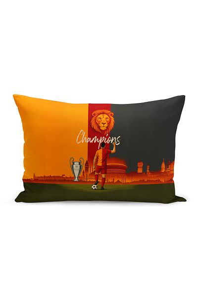 Bertille Home Copil Bebeluș Galben Roșu Fan Fotbal Seria Husă de pernă (Husă de pernă)