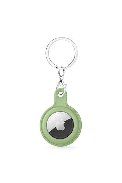 REDz Accessories Case for Apple Airtag, Keychain Type, Silicone, Mint Green