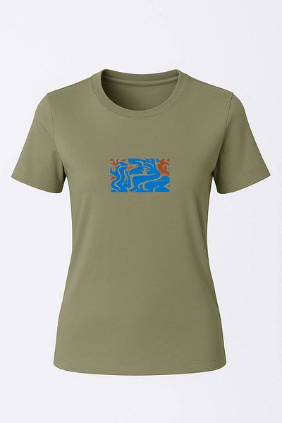 trender Tricou de damă cu imprimeu găleată albastru-roșu verde mentă model 4