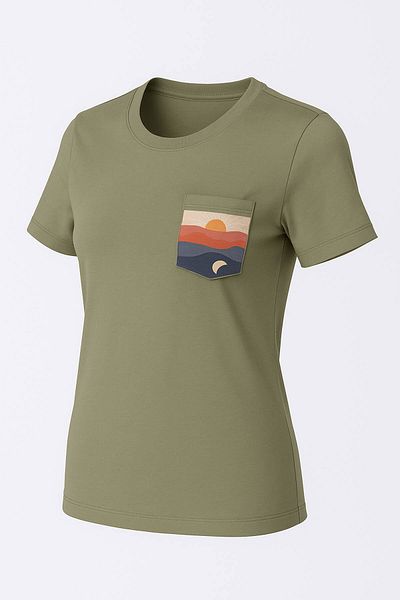 trender Tricou de damă cu imprimeu Sunset Mint Green Model 5