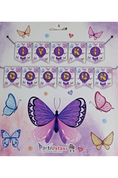 ALYA PARTİ Kelebek Iyiki Doğdun Banner