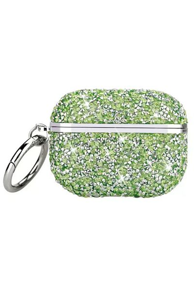 REDz Accessories Case For Apple Airpods Pro, Full Protection, Carabiner, Green