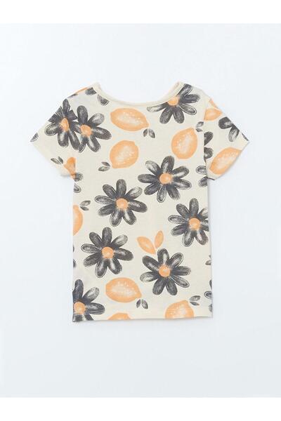 LC Waikiki Crew Neck Floral Baby Girl Pajama Set