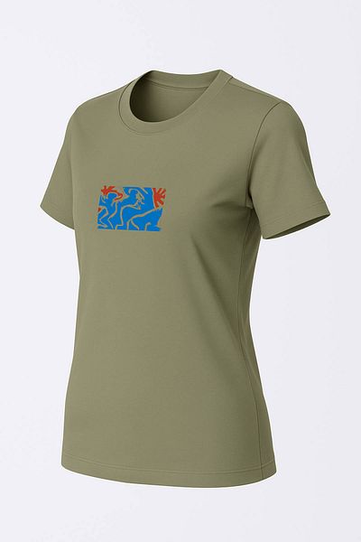 trender Tricou de damă cu imprimeu găleată albastru-roșu verde mentă model 4